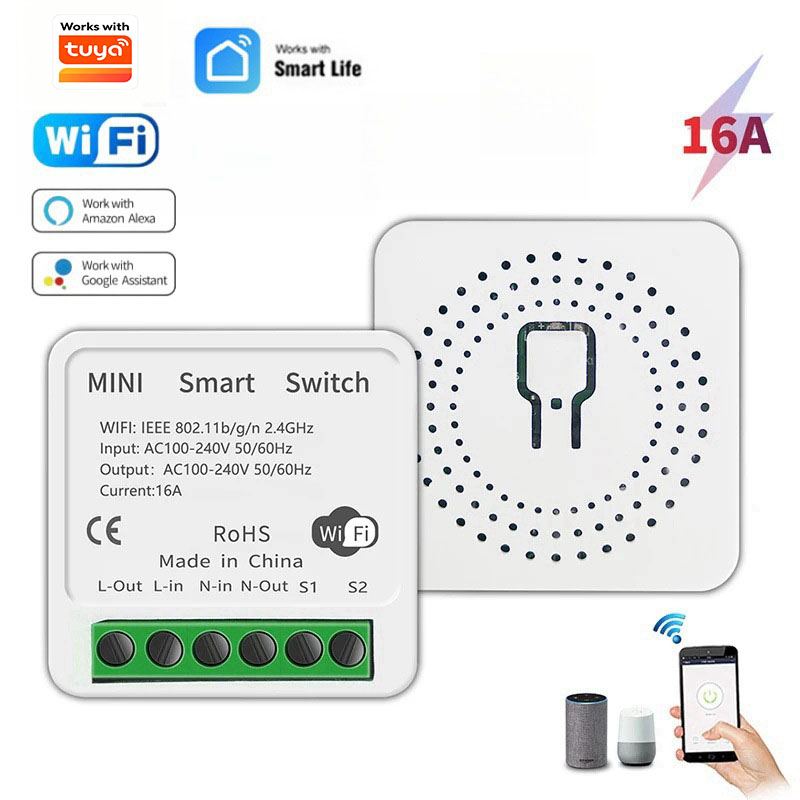Smart Home Automation Diy - 16A Tweewegbediening DIY WiFi Mini Smart