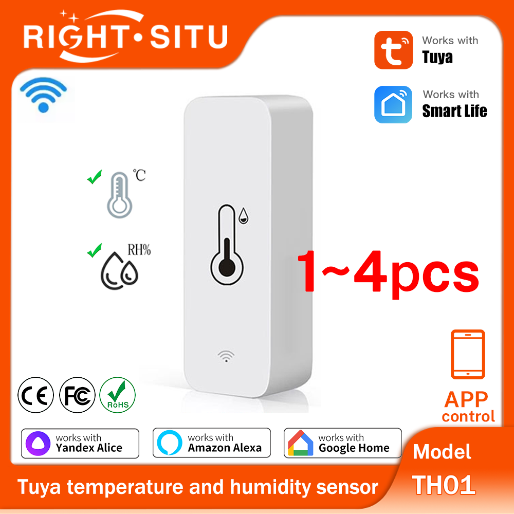 Temperature Humidity Sensor - 1 ~ 4PCS Tuya WiFi Temperatuur-vochtigheidssensor
