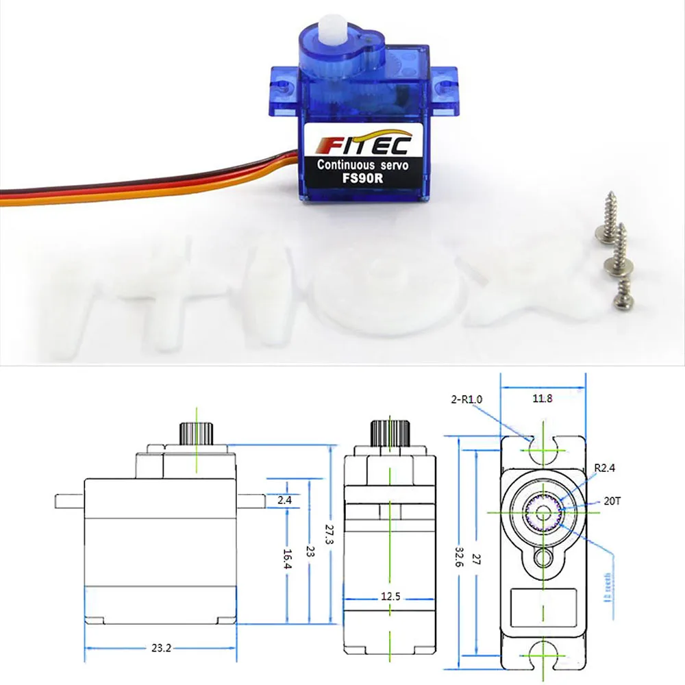 Feetech Mini FS90R Micro Servo - Diy Automation recensie en prijs