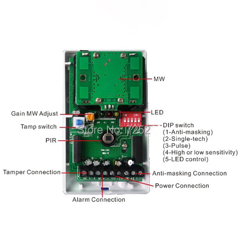 1/3pcs Wired Indoor PIR Magnet - Motion Sensor Pir Wired recensie en prijs