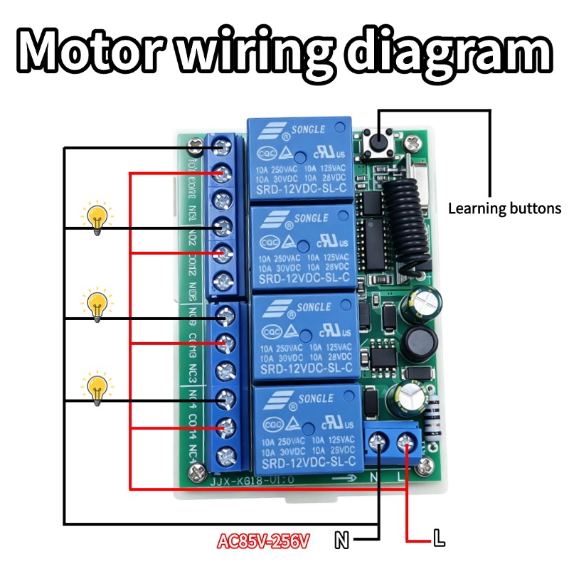 433 MHz AC 110V 220V 4-kanaals - 433Mhz Receiver Module recensie en prijs