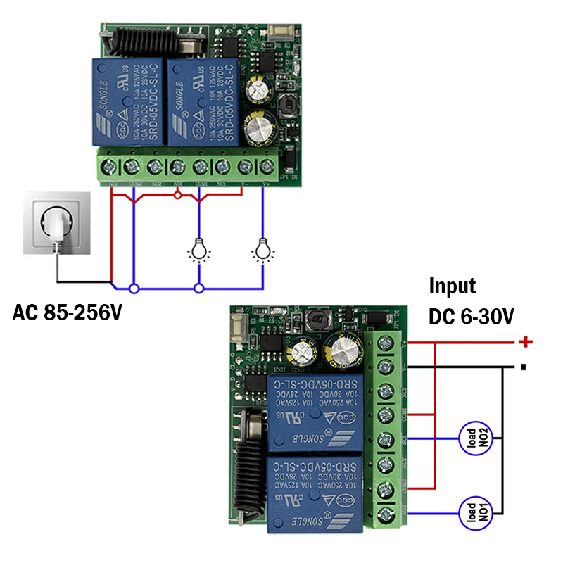 DC 12V 24V AC 220V RF433 2CH M - 433Mhz Receiver Module recensie en prijs