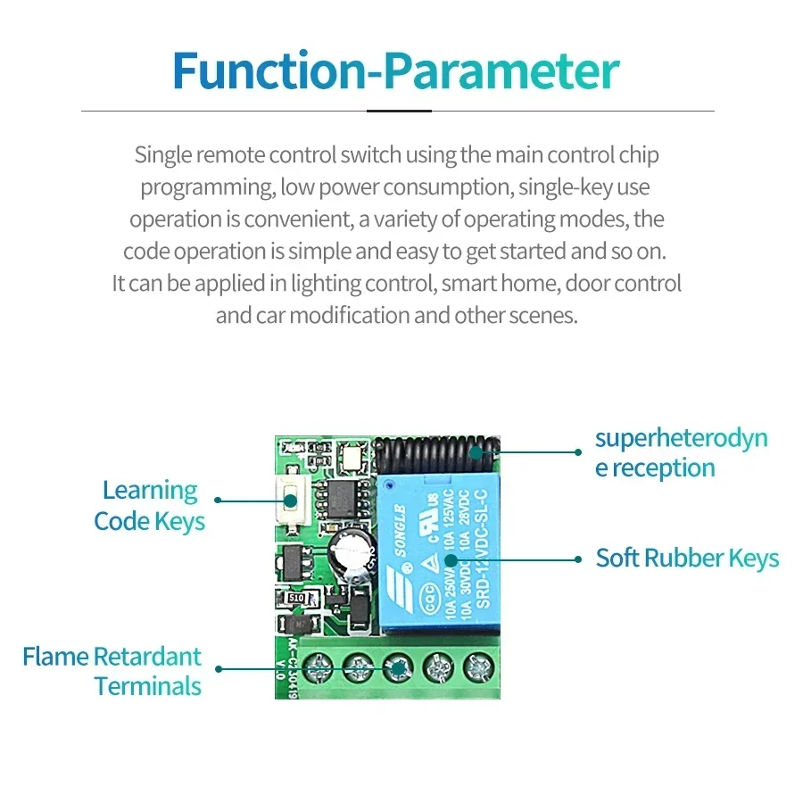 DC 12V Afstandsbediening Slimm - 433Mhz Receiver Module recensie en prijs