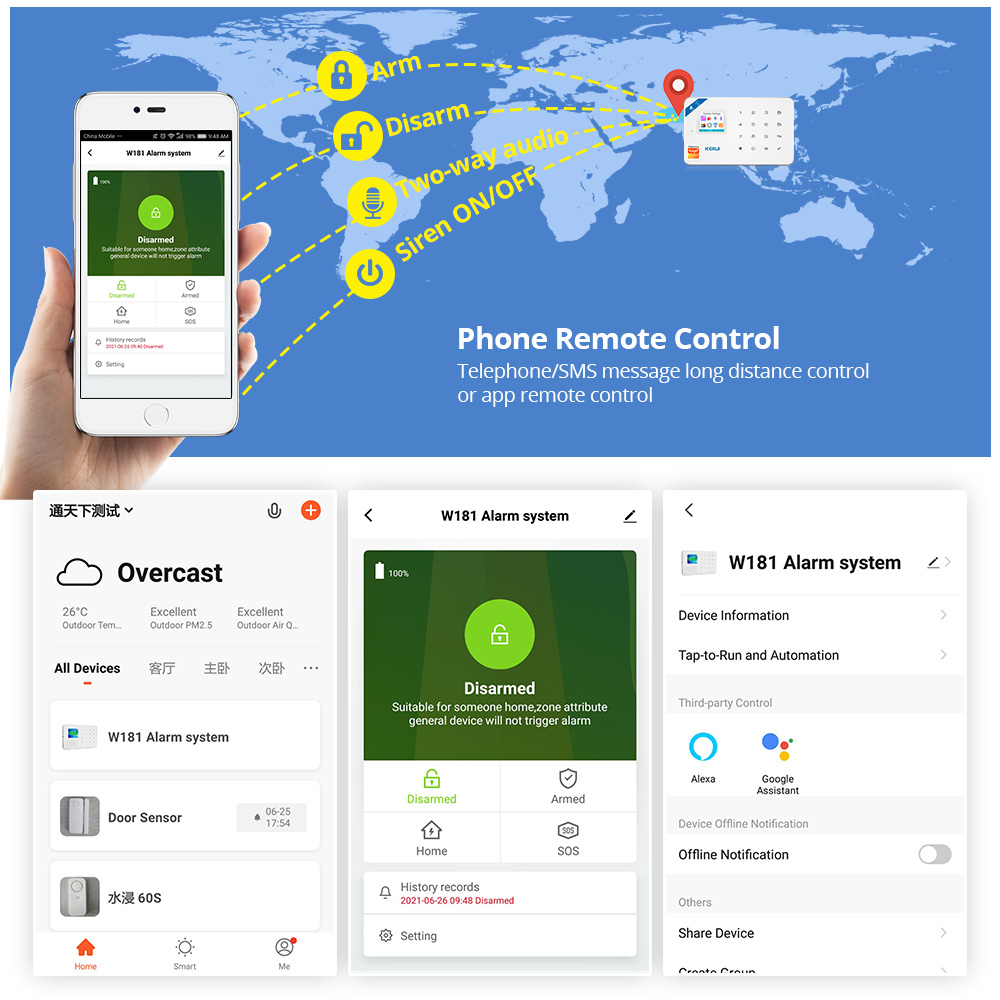 KERUI Alarmsysteem Kit W184 4G - Smart Home Automation Diy recensie en prijs